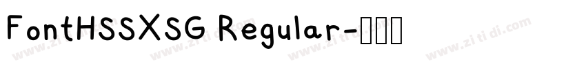 FontHSSXSG Regular字体转换 FontHSSXSG Regular字体转换